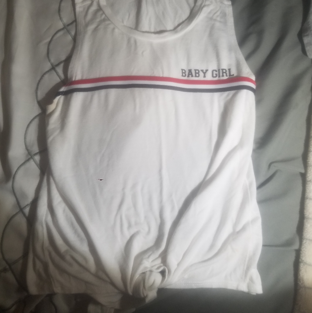 Front Knot Crop Top(French Pastry)